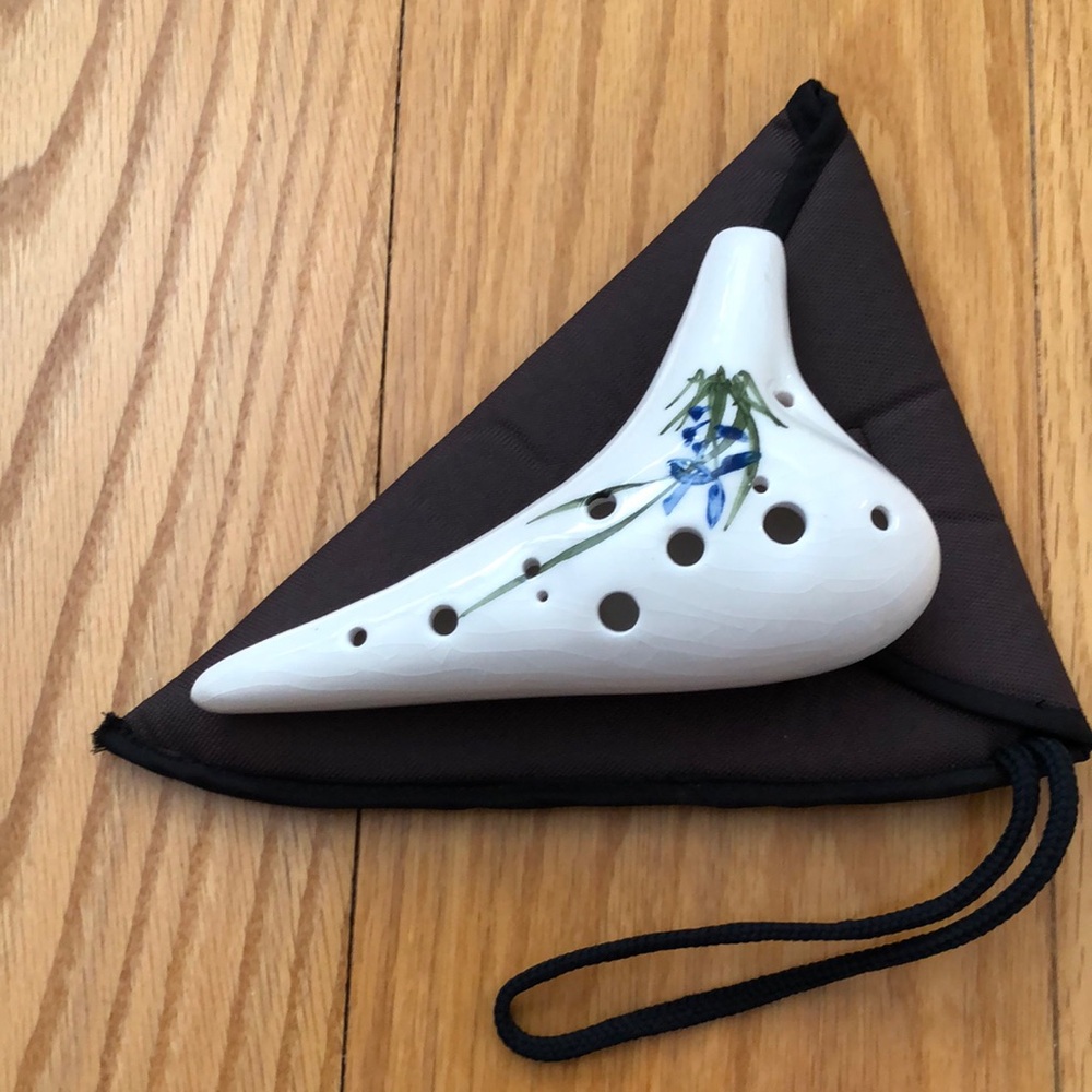 Ocarina - ceramic, painted, traditional woodwind, wind instrument